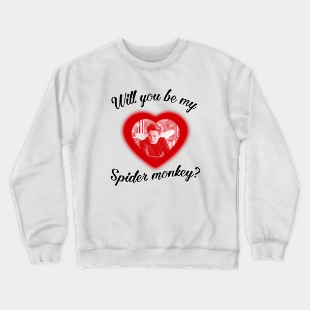 Will you be my spider monkey  Twilight Movie white Crewneck Sweatshirt by Stephensb Dominikn